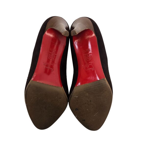 Christian Louboutin Vintage Steva Suede Leather Tassel Pumps Size 38.5/US 8.5 - Picture 10 of 11